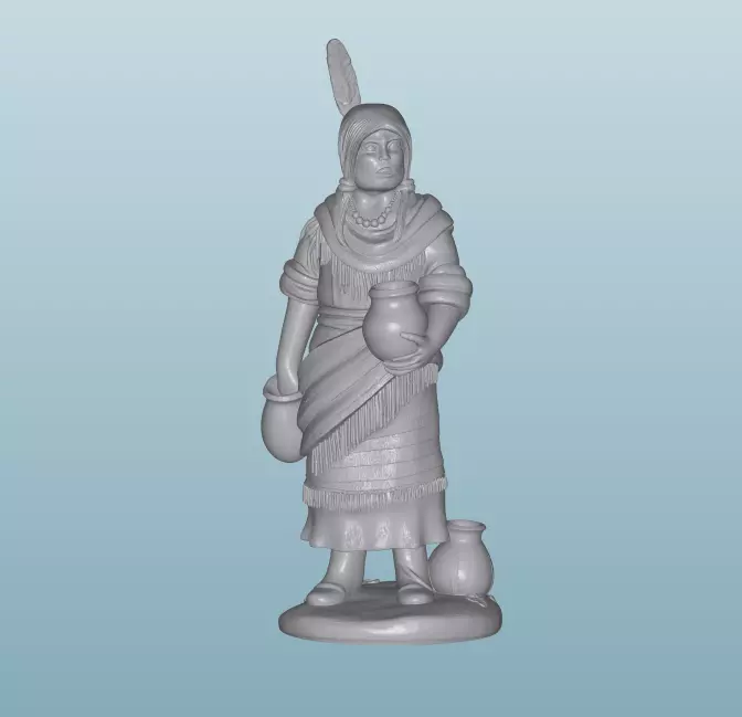 INDIAN  W49 Native American Figures 3D print model_0