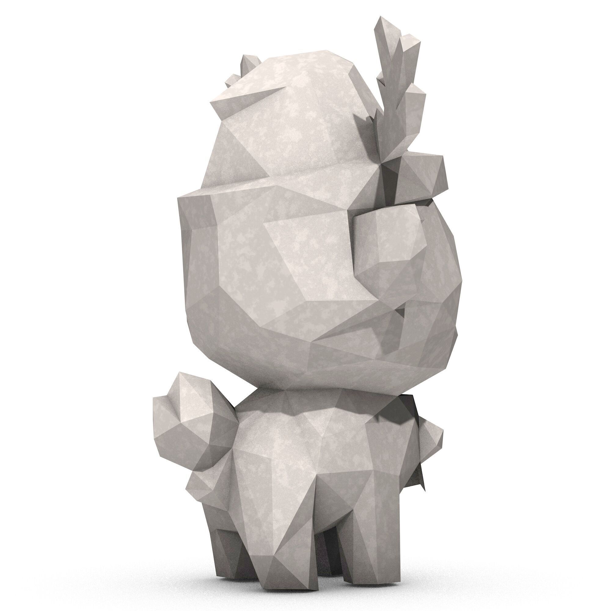 Cartoon Christmas Reindeer Low Poly 3D print model_6