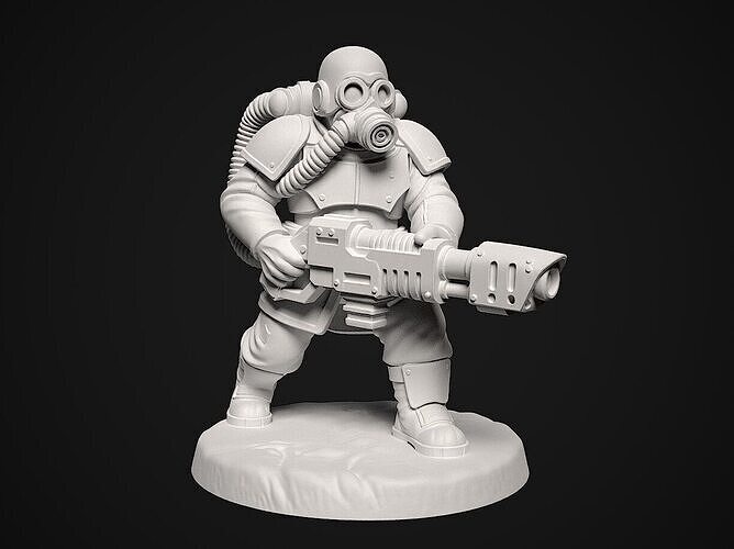 Imperial Flamethrower - 3d print model 3D print model