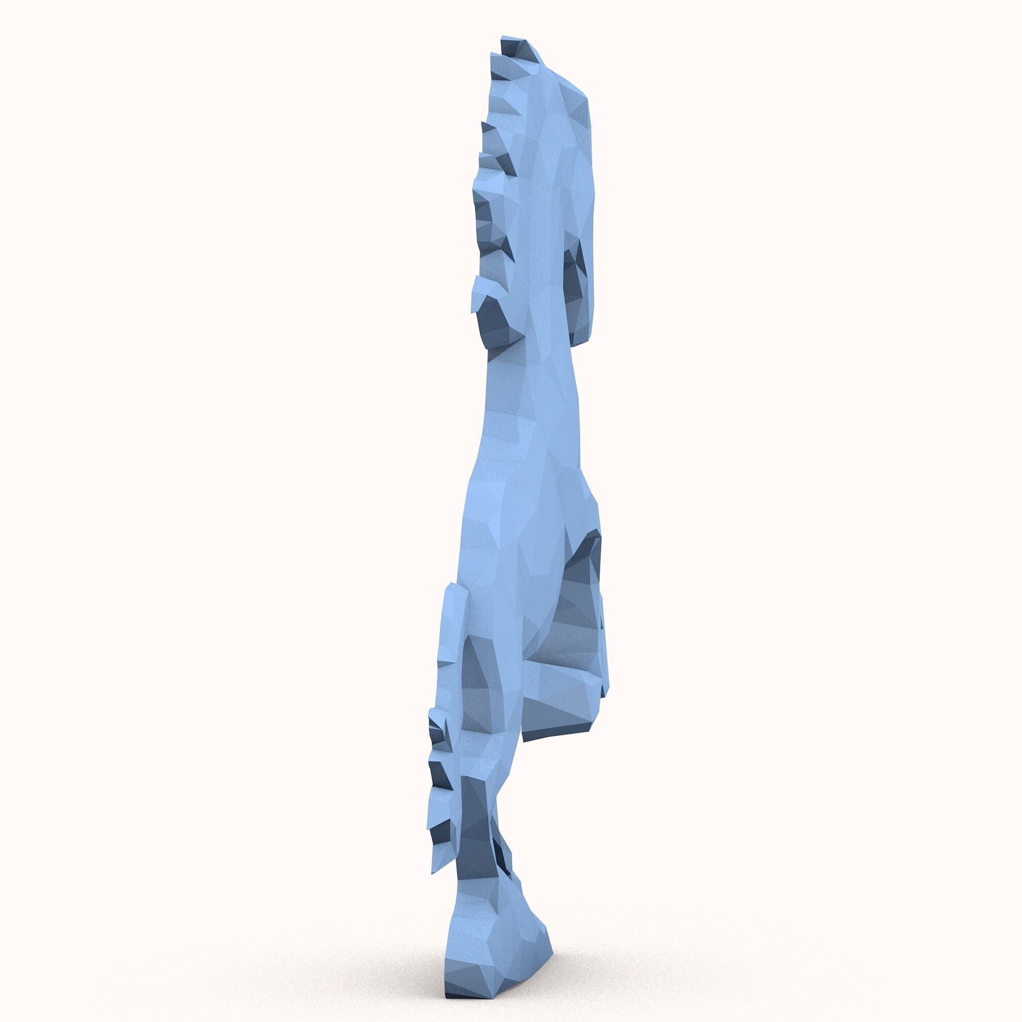 Horse low poly 3D print model_2