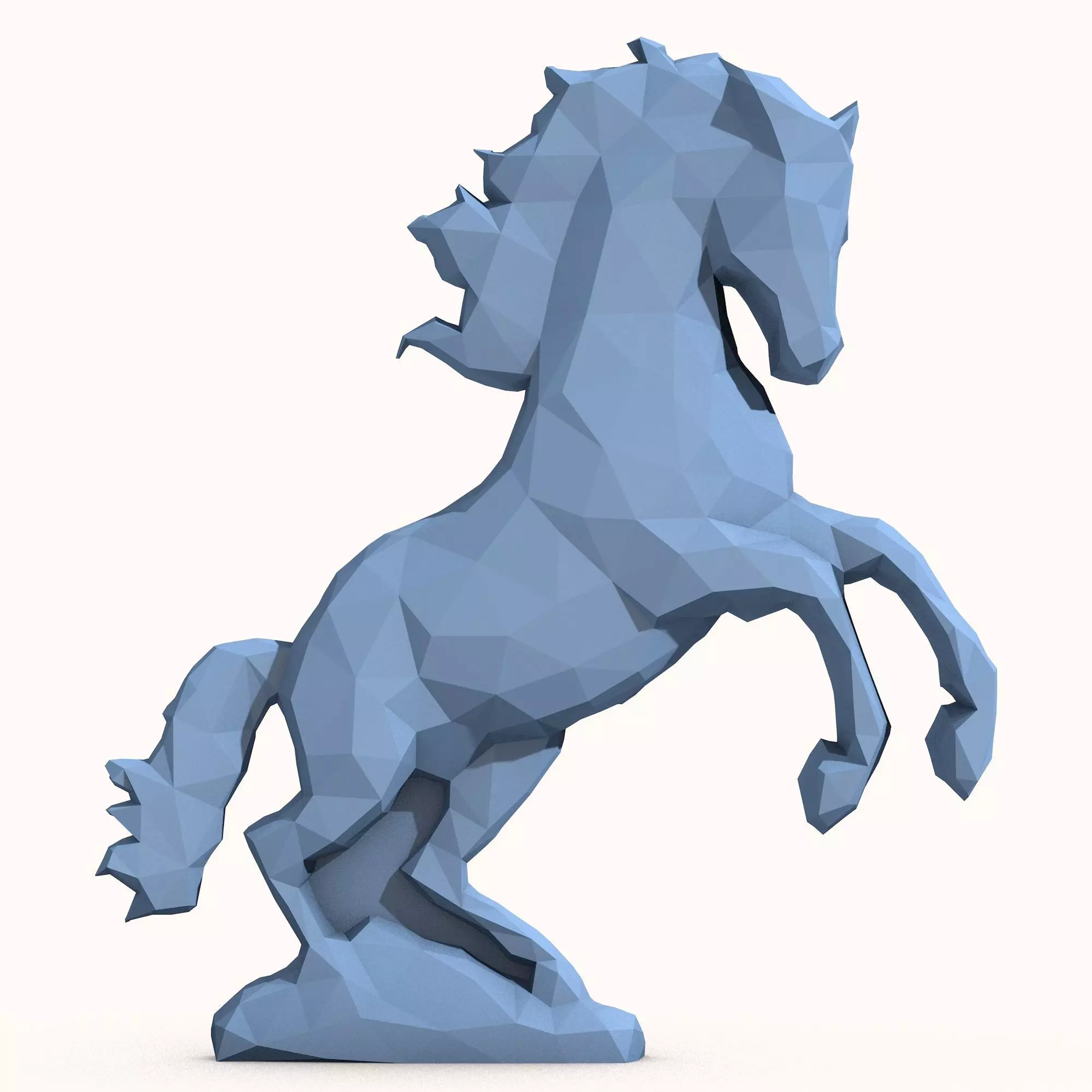 Horse low poly 3D print model_0