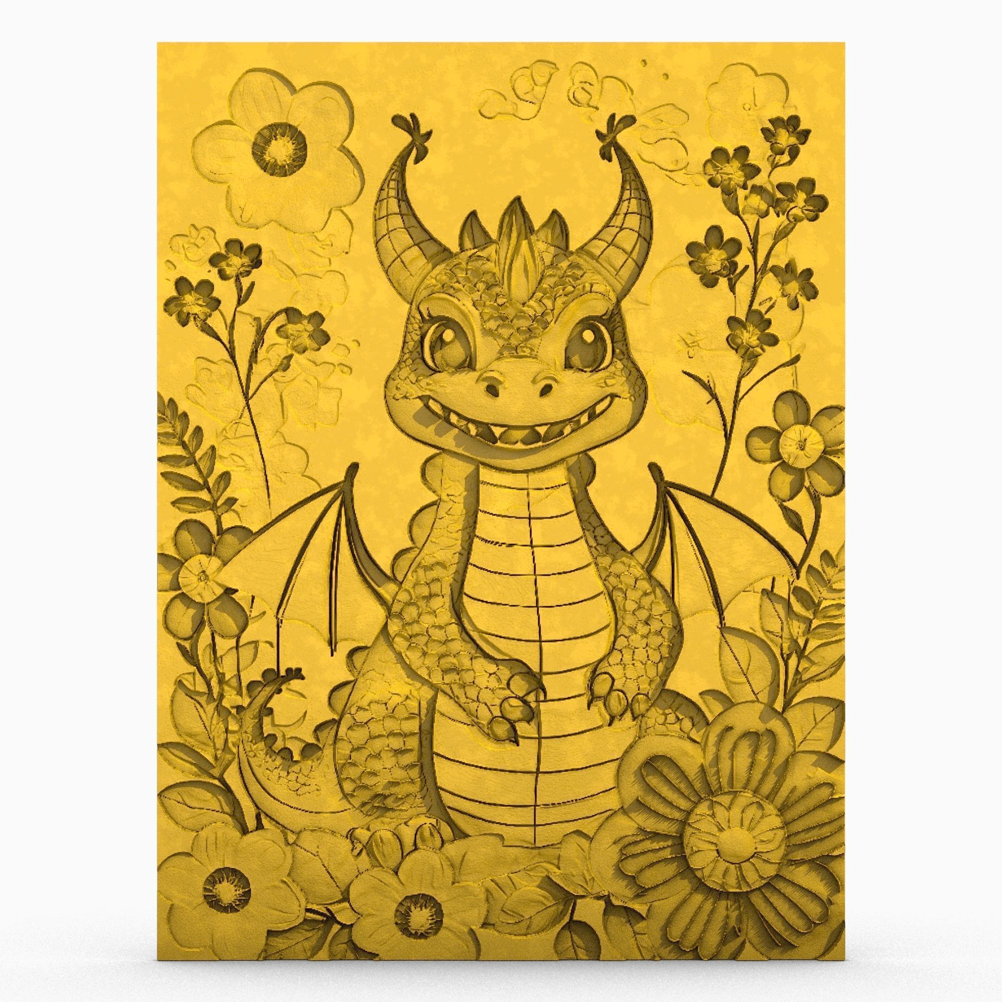 Japanese Dragon Home Decow Wall Art 3D print model_1