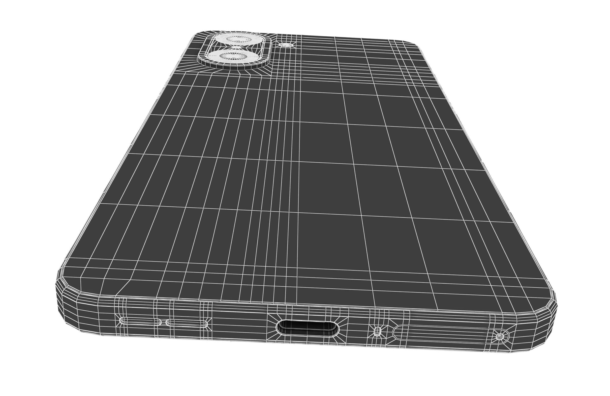 OnePlus Nord CE5 Black Low-poly 3D model_21