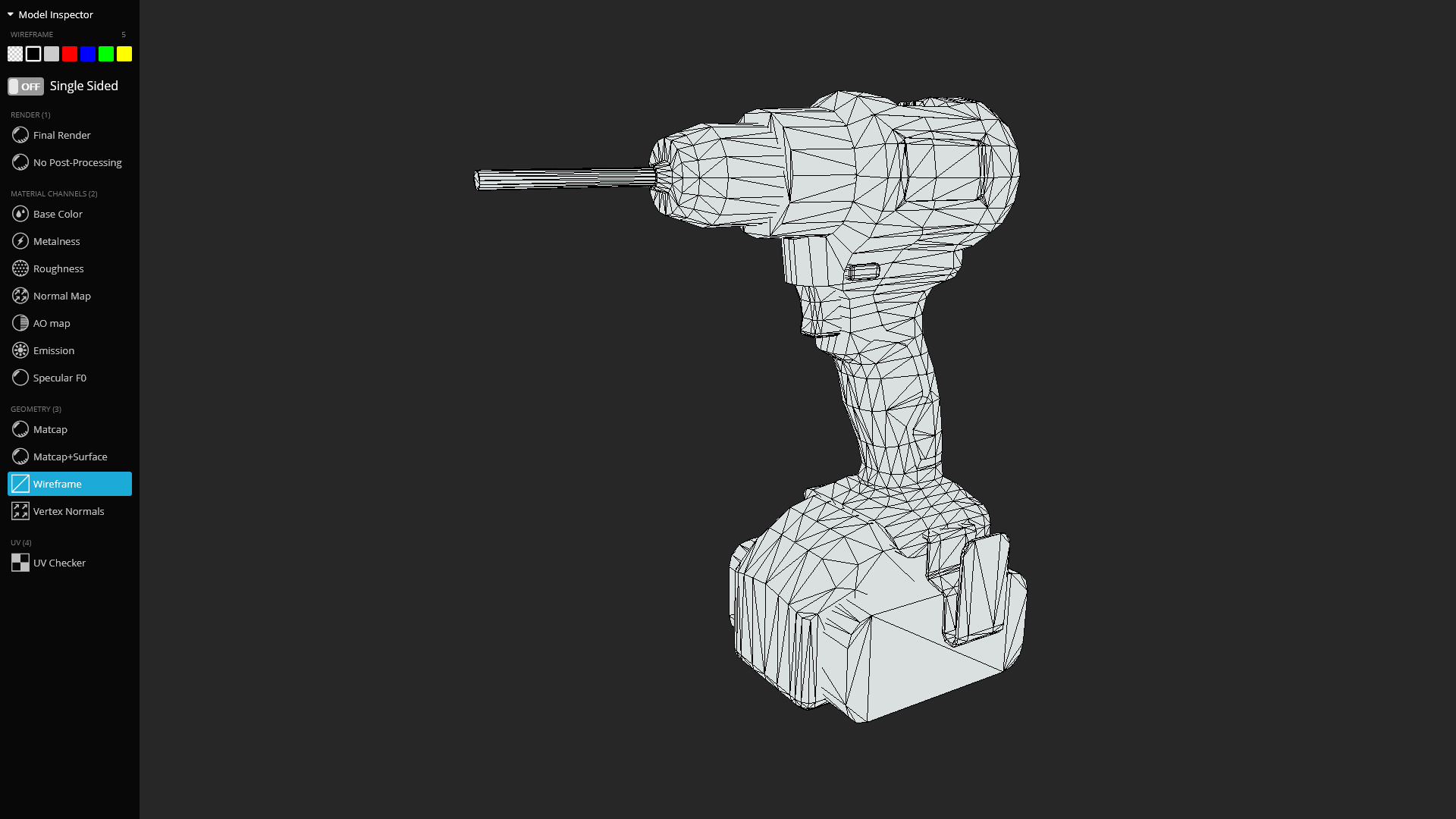 Cordless Drill 3D Model - Game Ready Low-poly 3D model_12