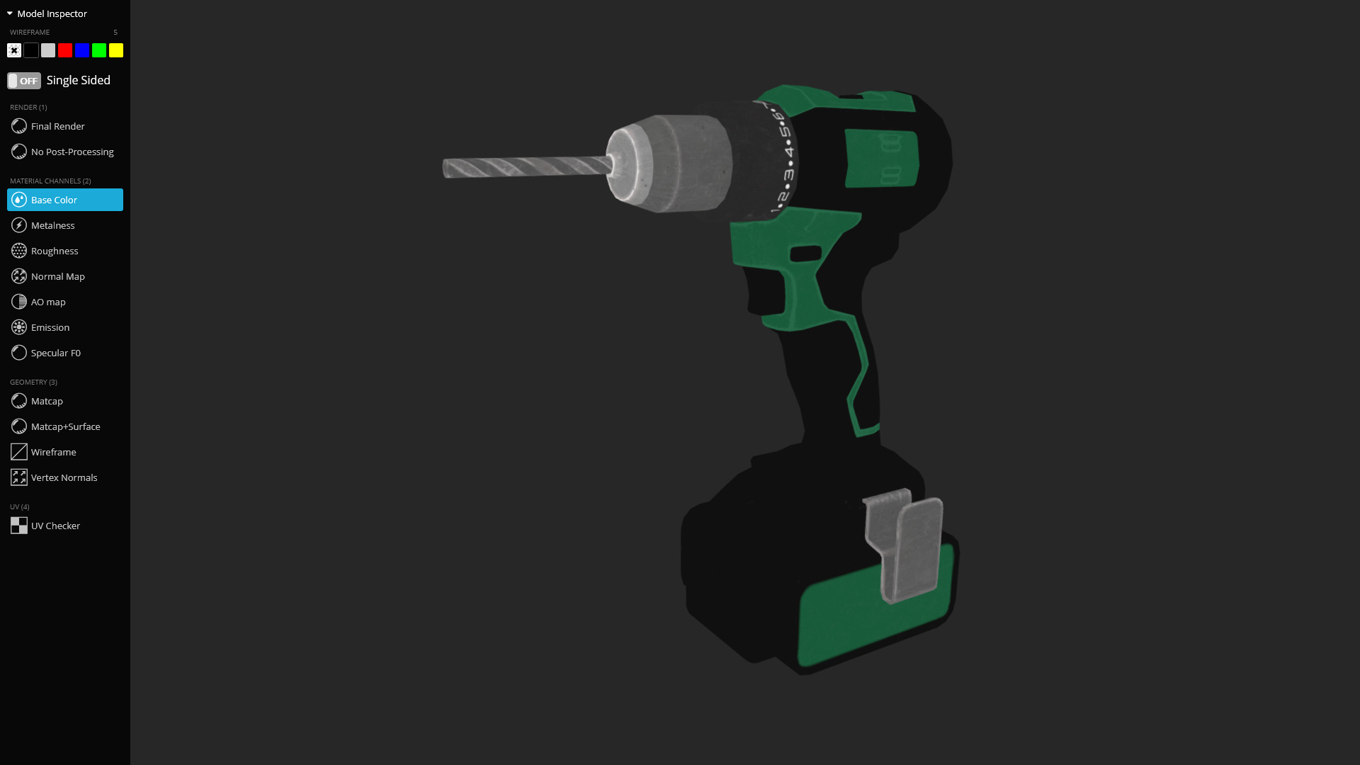 Cordless Drill 3D Model - Game Ready Low-poly 3D model_5