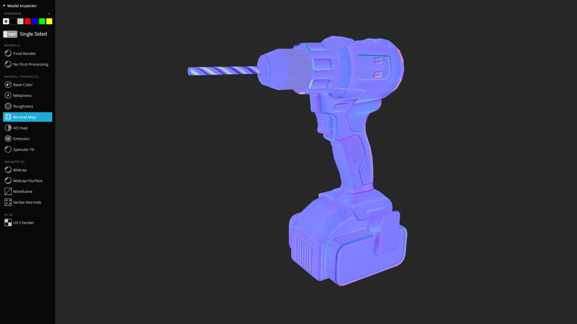Cordless Drill 3D Model - Game Ready Low-poly 3D model_8