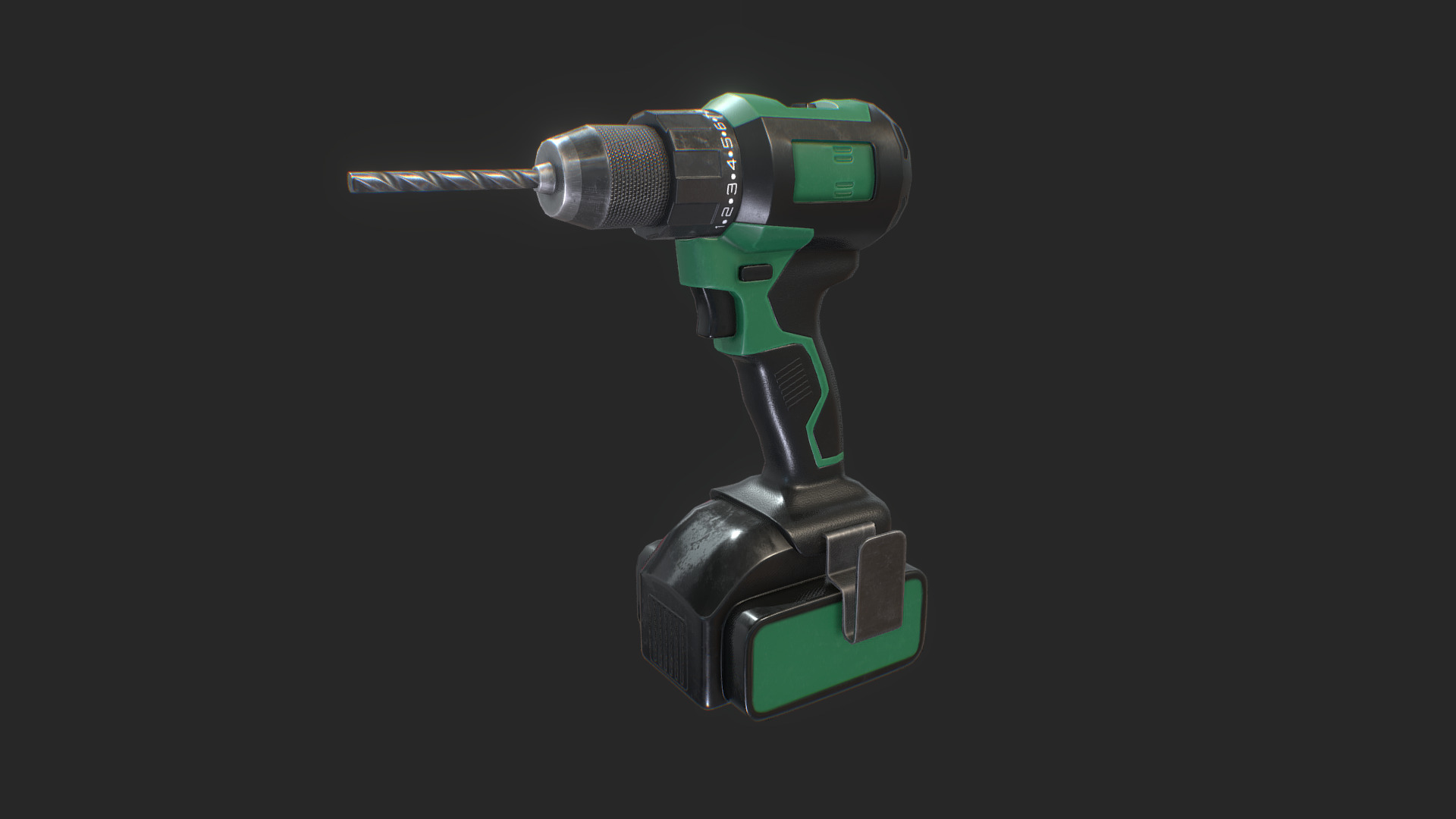 Cordless Drill 3D Model - Game Ready Low-poly 3D model_0