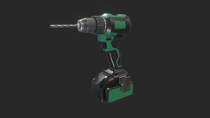 Cordless Drill 3D Model - Game Ready Low-poly 3D model