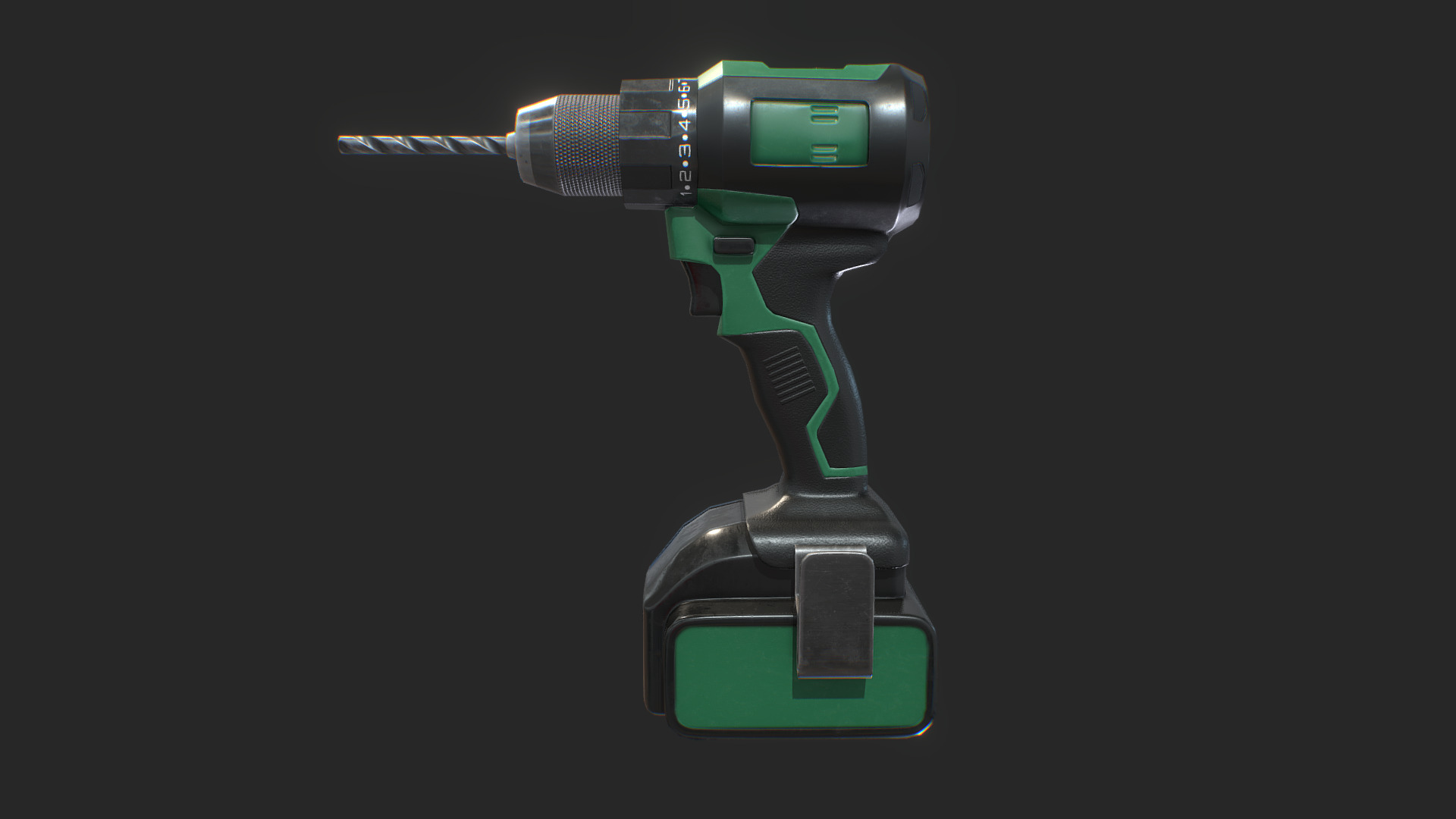 Cordless Drill 3D Model - Game Ready Low-poly 3D model_1