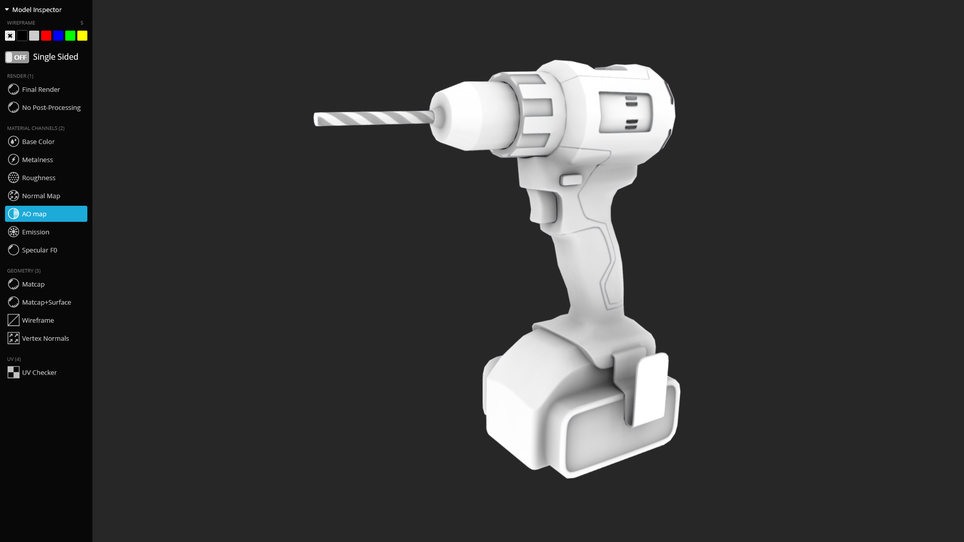 Cordless Drill 3D Model - Game Ready Low-poly 3D model_9