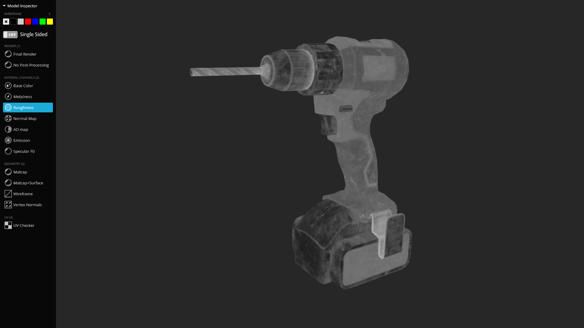 Cordless Drill 3D Model - Game Ready Low-poly 3D model_7