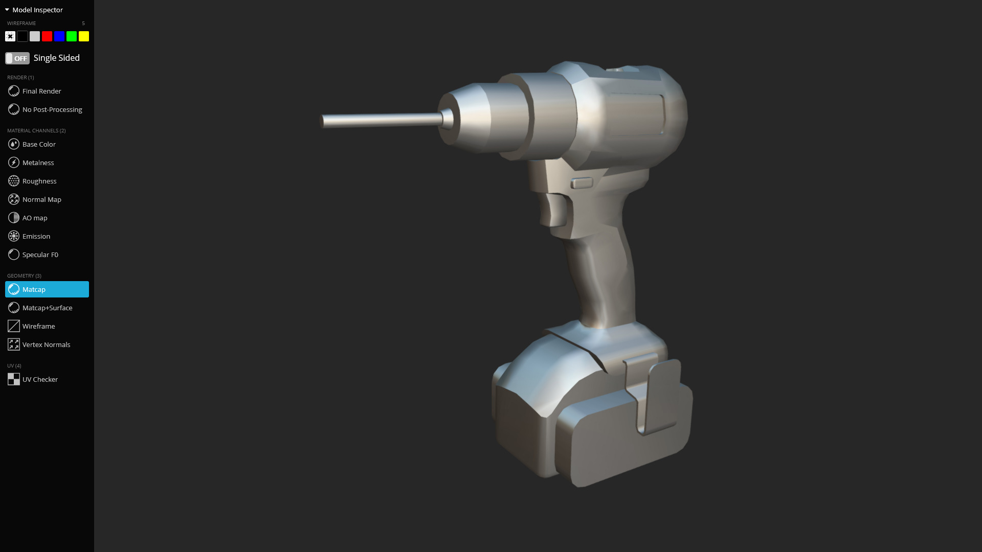 Cordless Drill 3D Model - Game Ready Low-poly 3D model_10