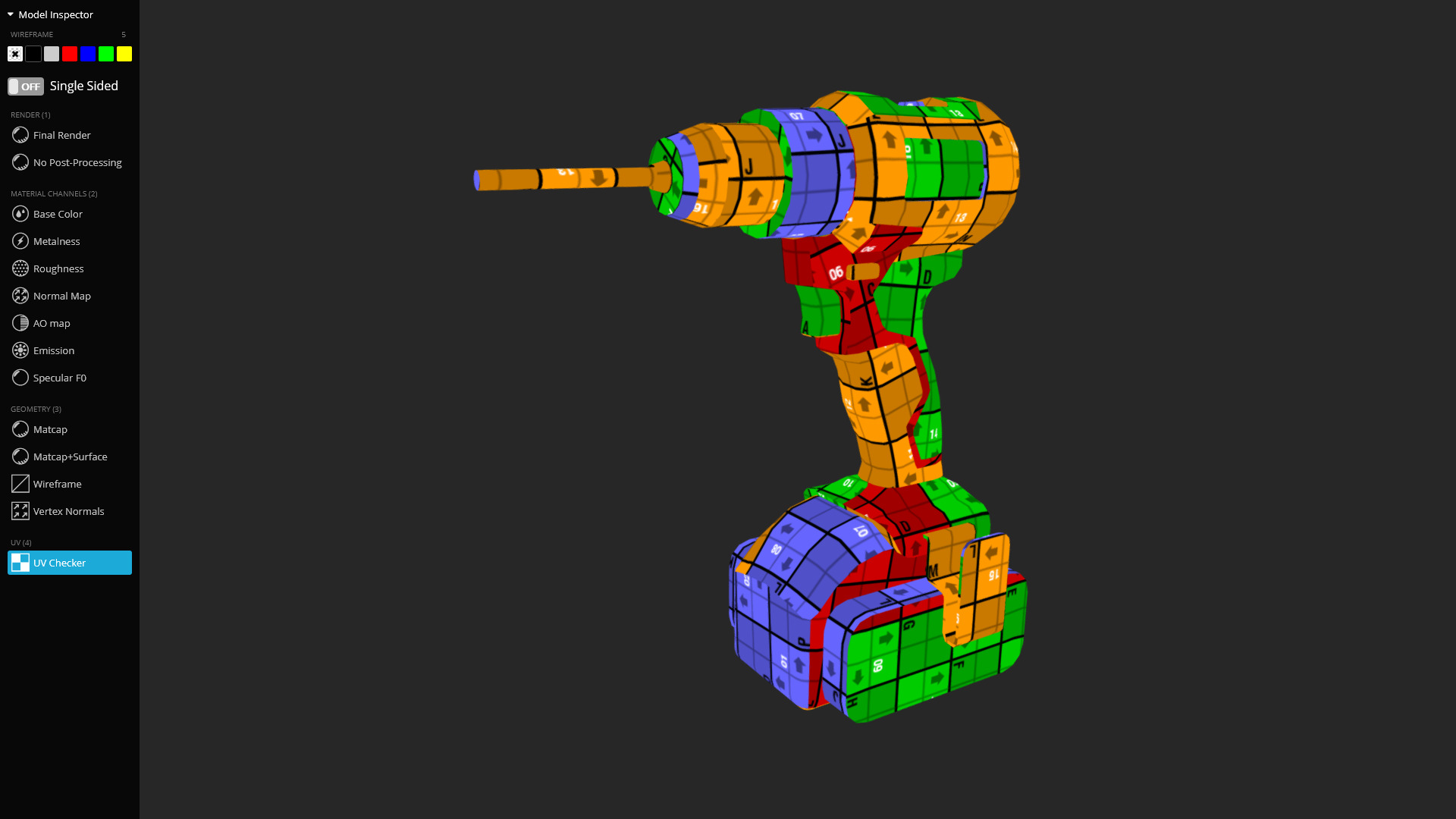 Cordless Drill 3D Model - Game Ready Low-poly 3D model_13