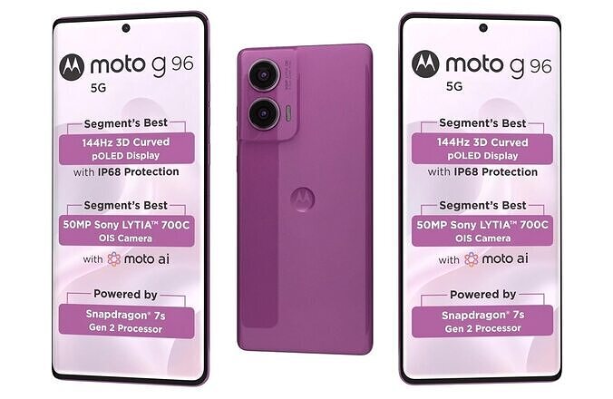 Motorola Moto G96 PANTONE Cattleya Orchid Low-poly 3D model
