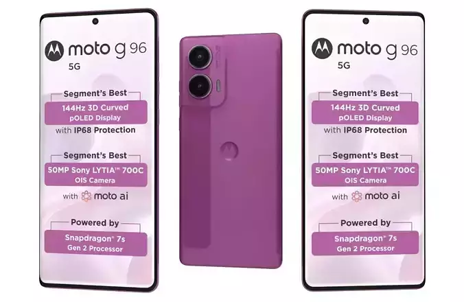 Motorola Moto G96 PANTONE Cattleya Orchid Low-poly 3D model