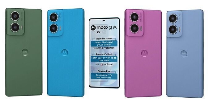 Motorola Moto G96 All Colors Low-poly 3D model