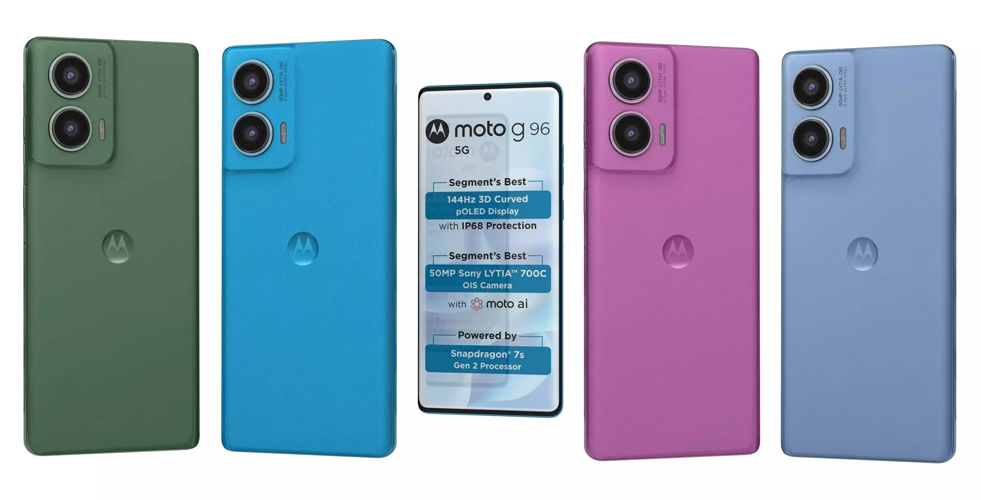 Motorola Moto G96 All Colors Low-poly 3D model