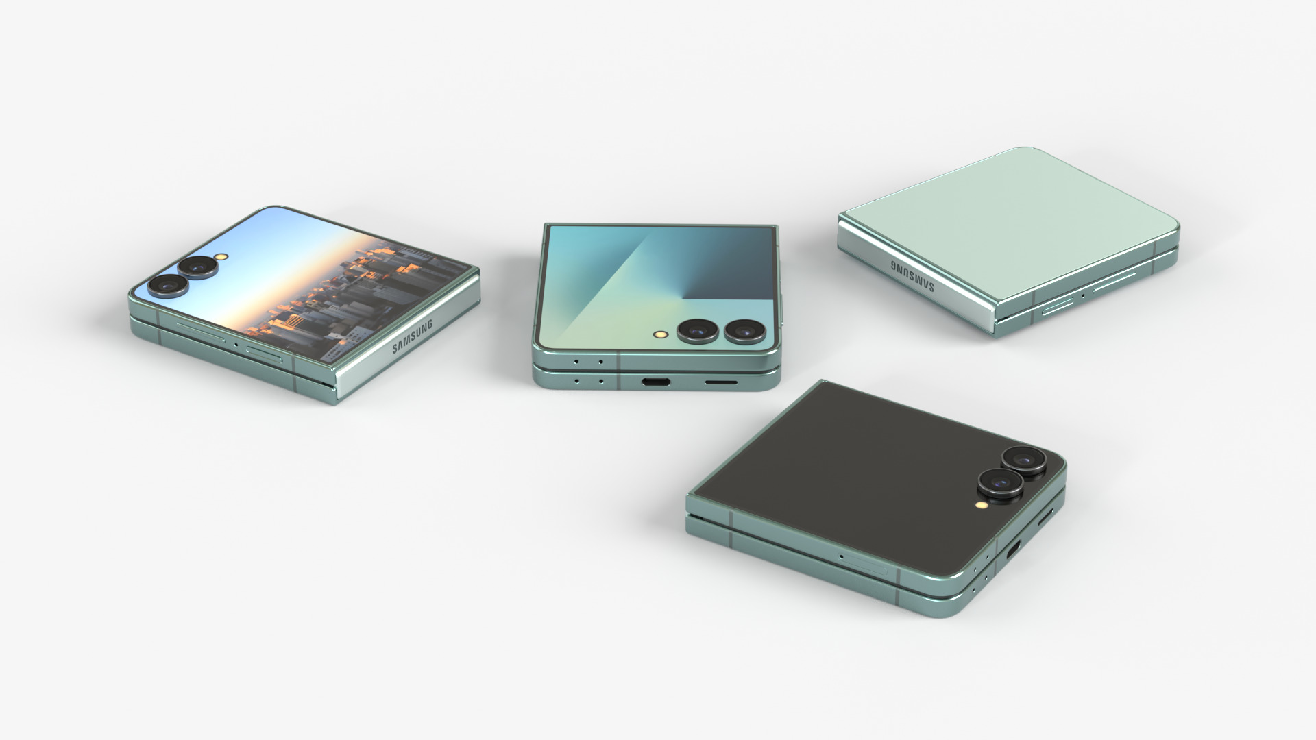 Samsung Galaxy Z Flip 7 Mint 3D model_6