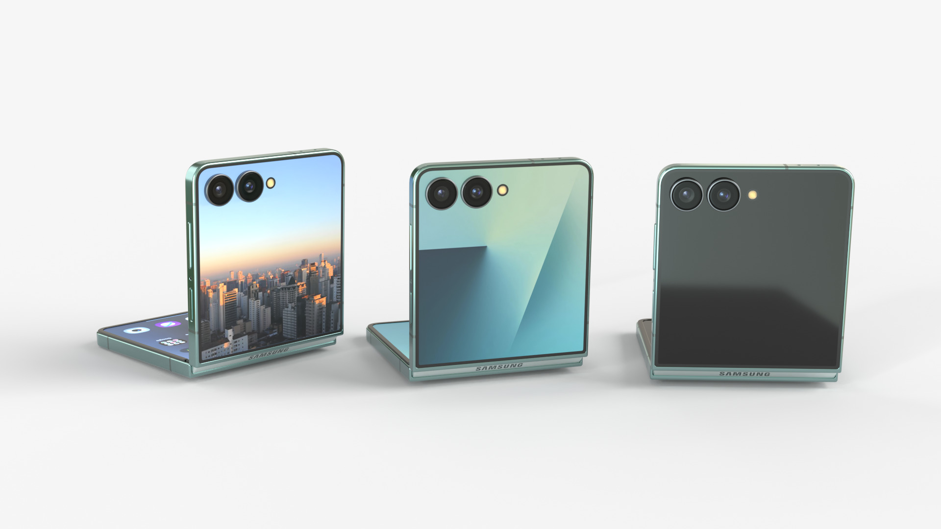 Samsung Galaxy Z Flip 7 Mint 3D model_5