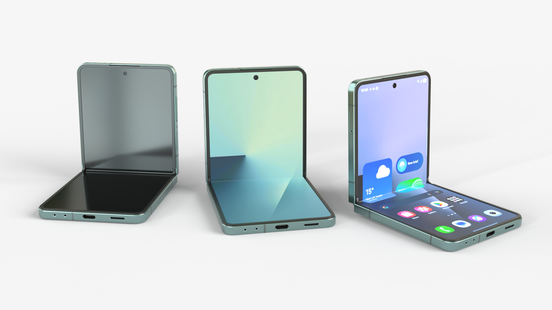 Samsung Galaxy Z Flip 7 Mint 3D model_4