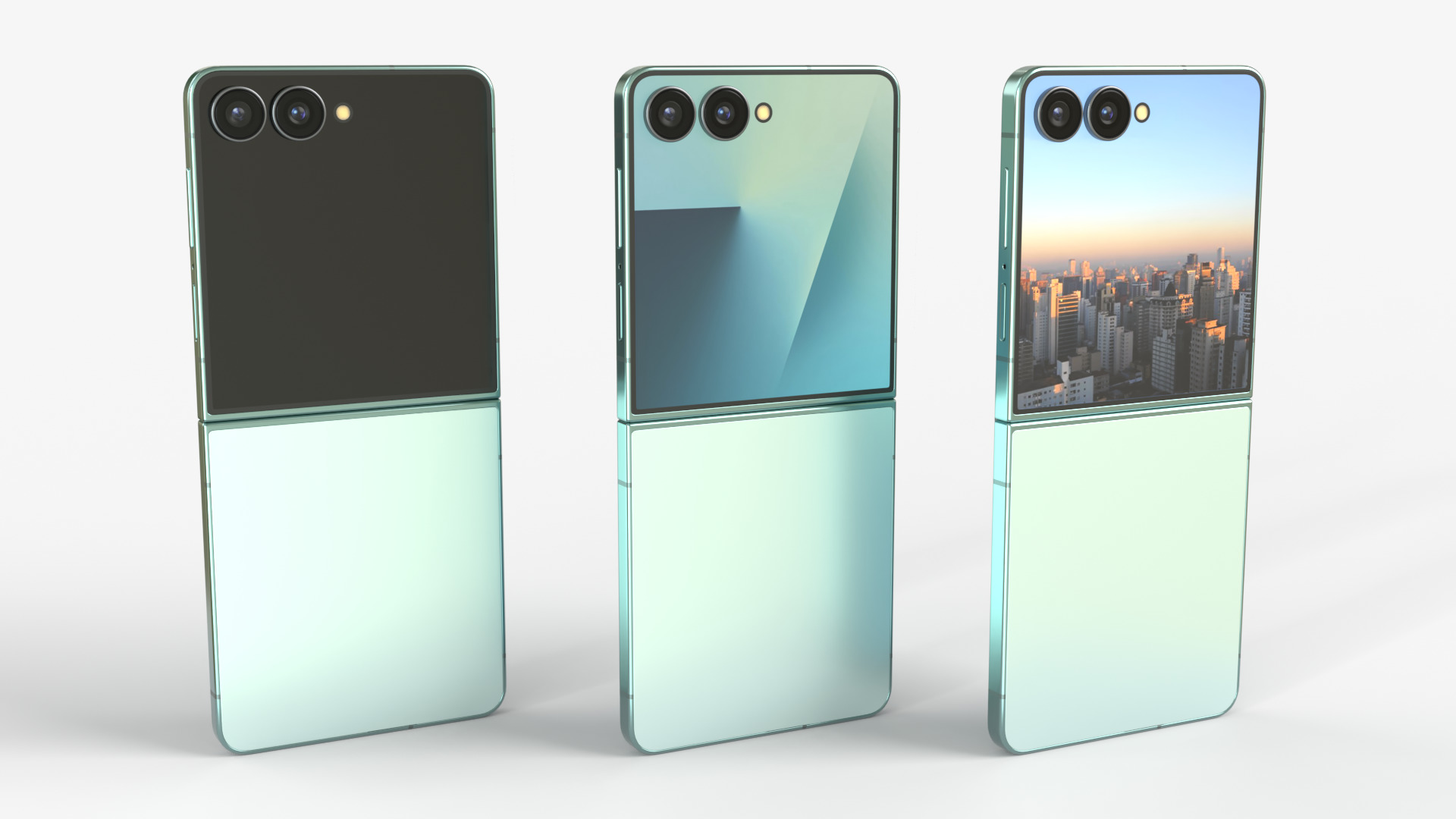 Samsung Galaxy Z Flip 7 Mint 3D model_2