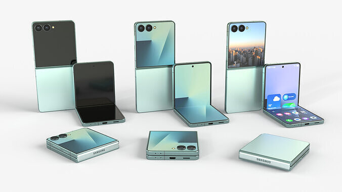 Samsung Galaxy Z Flip 7 Mint 3D model