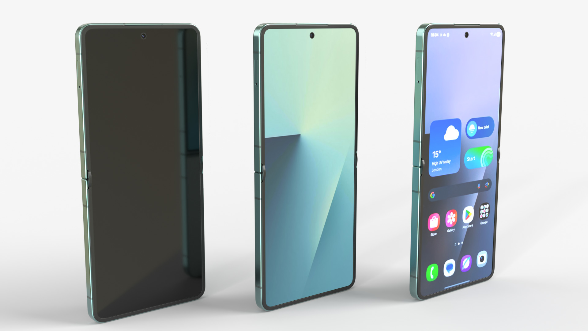 Samsung Galaxy Z Flip 7 Mint 3D model_3