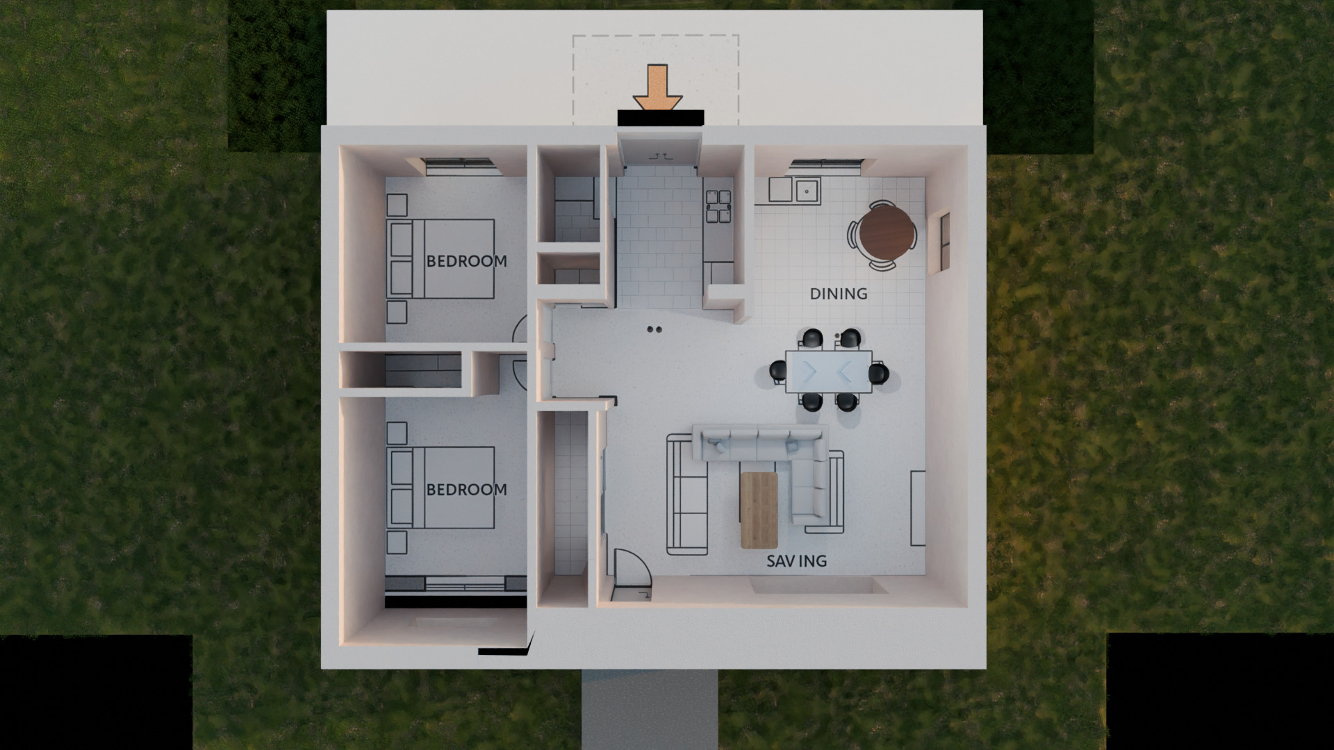Modern House 3D model_2