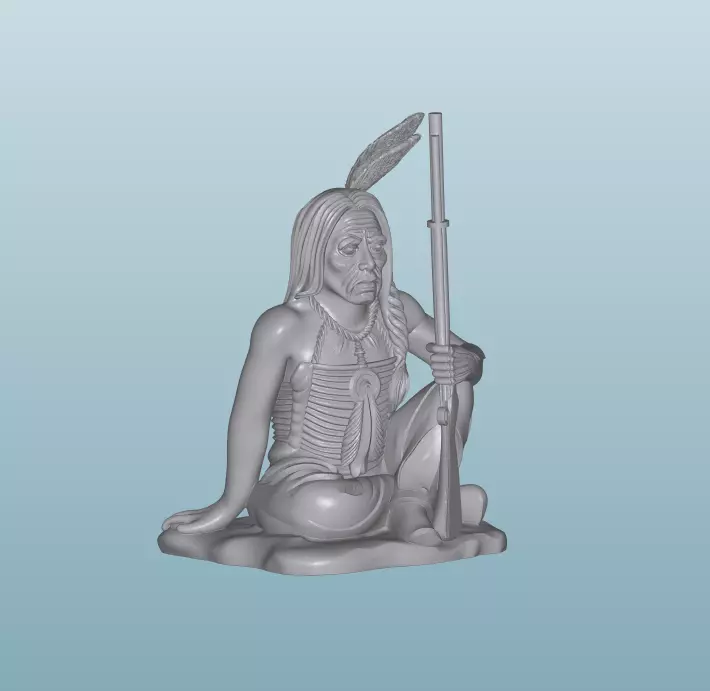 INDIAN W51 Native American Figures 3D print model_0