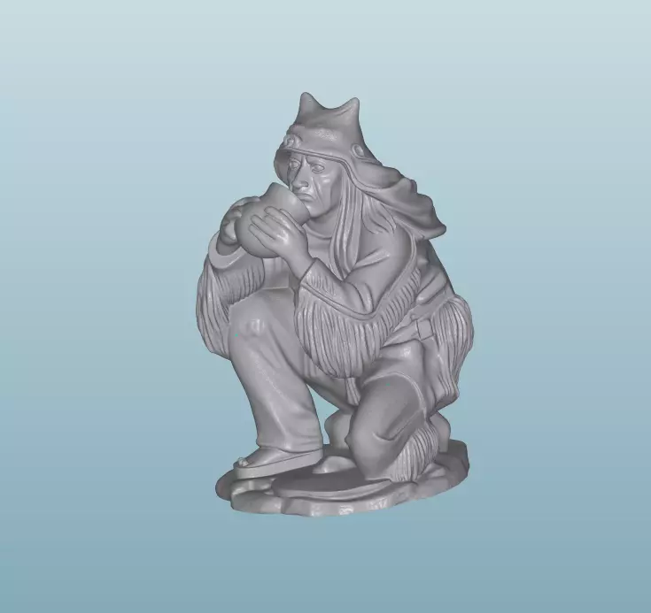 INDIAN  W52 Native American Figures 3D print model_0