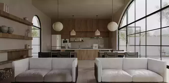 living and dining rooms