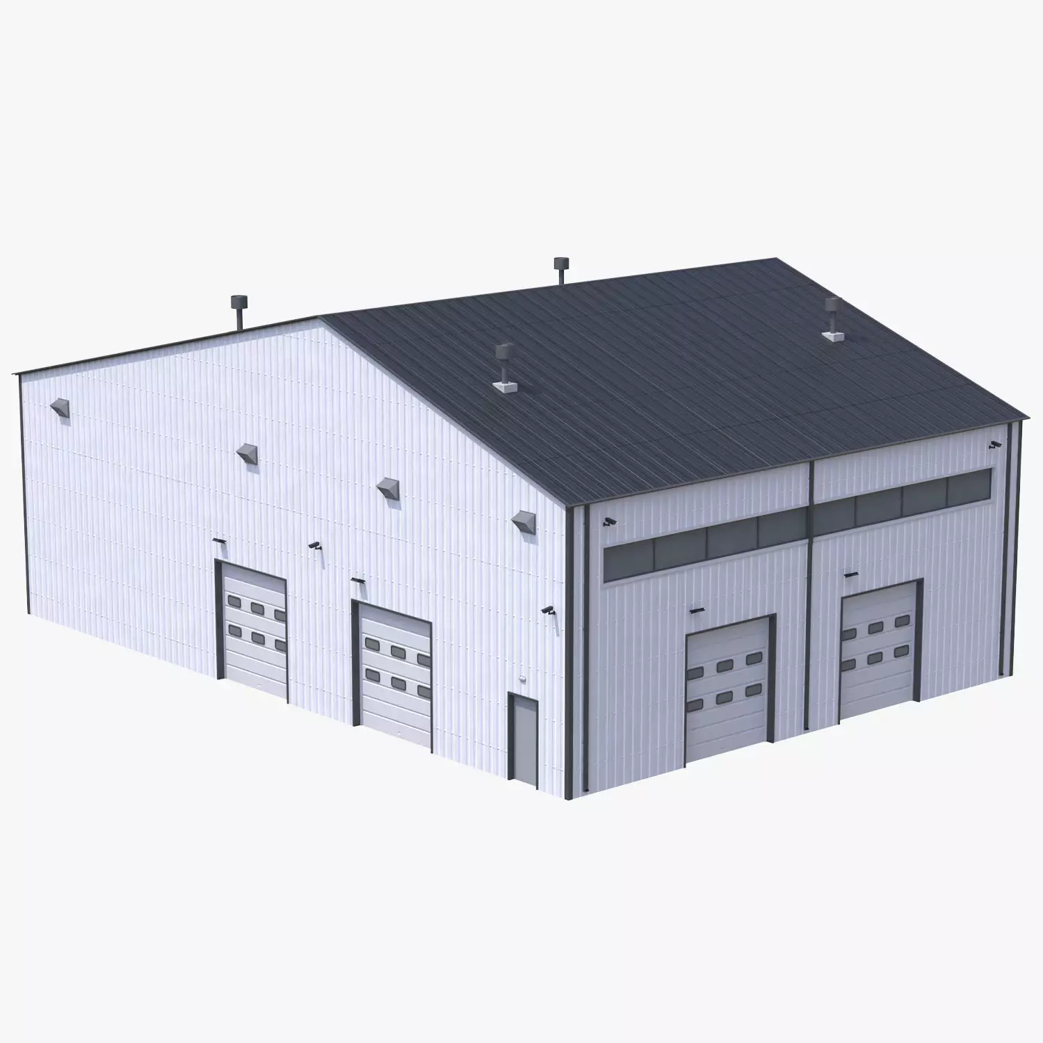 Industrial Building 13 Low-poly 3D model_0