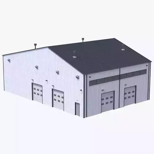 Industrial Building 13 Low-poly 3D model