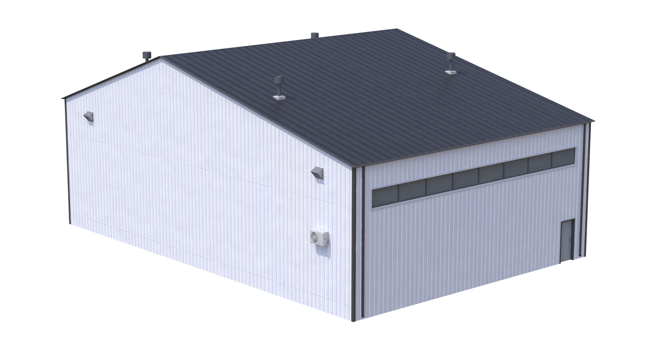 Industrial Building 13 Low-poly 3D model_1