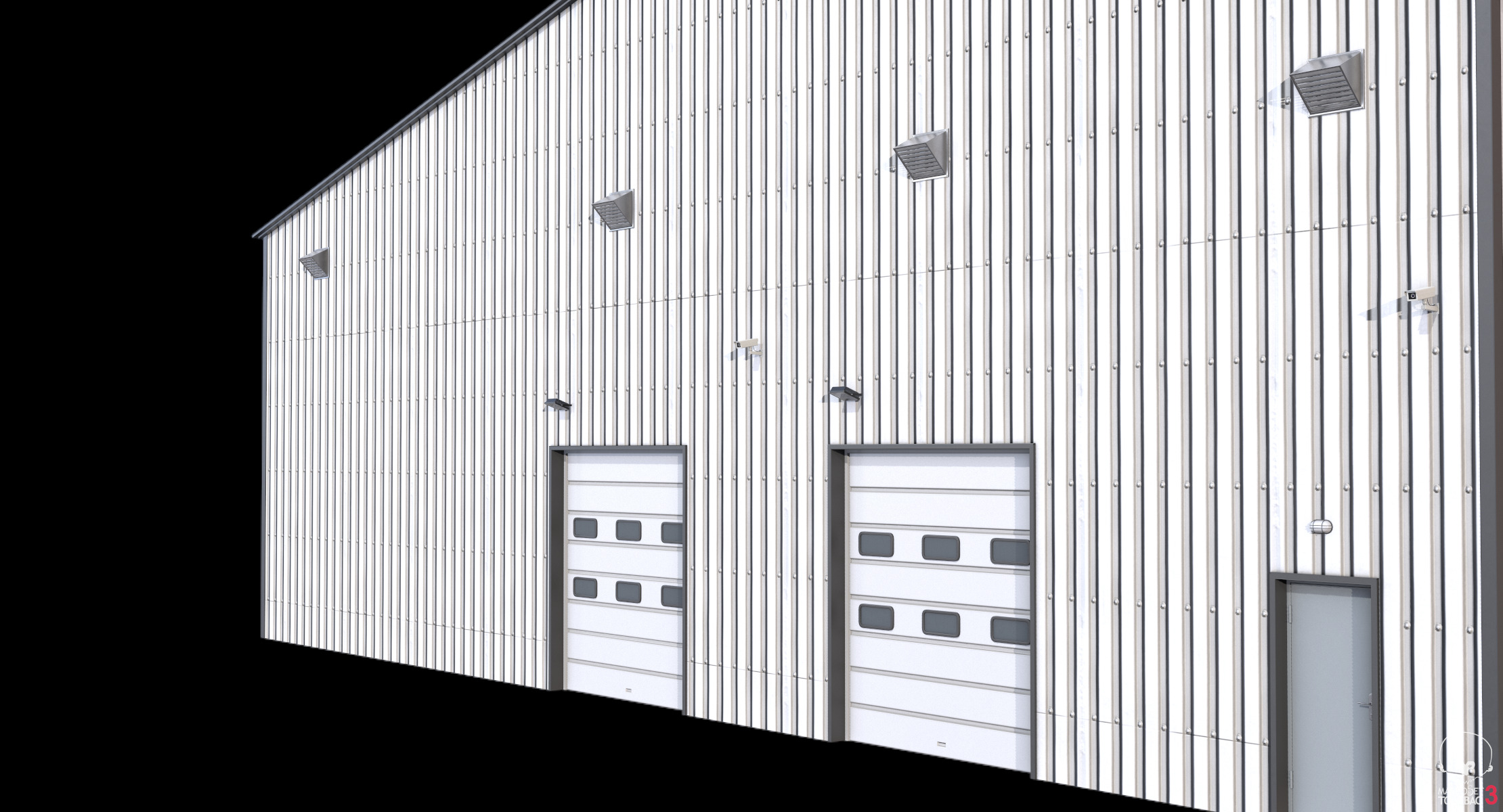 Industrial Building 13 Low-poly 3D model_10