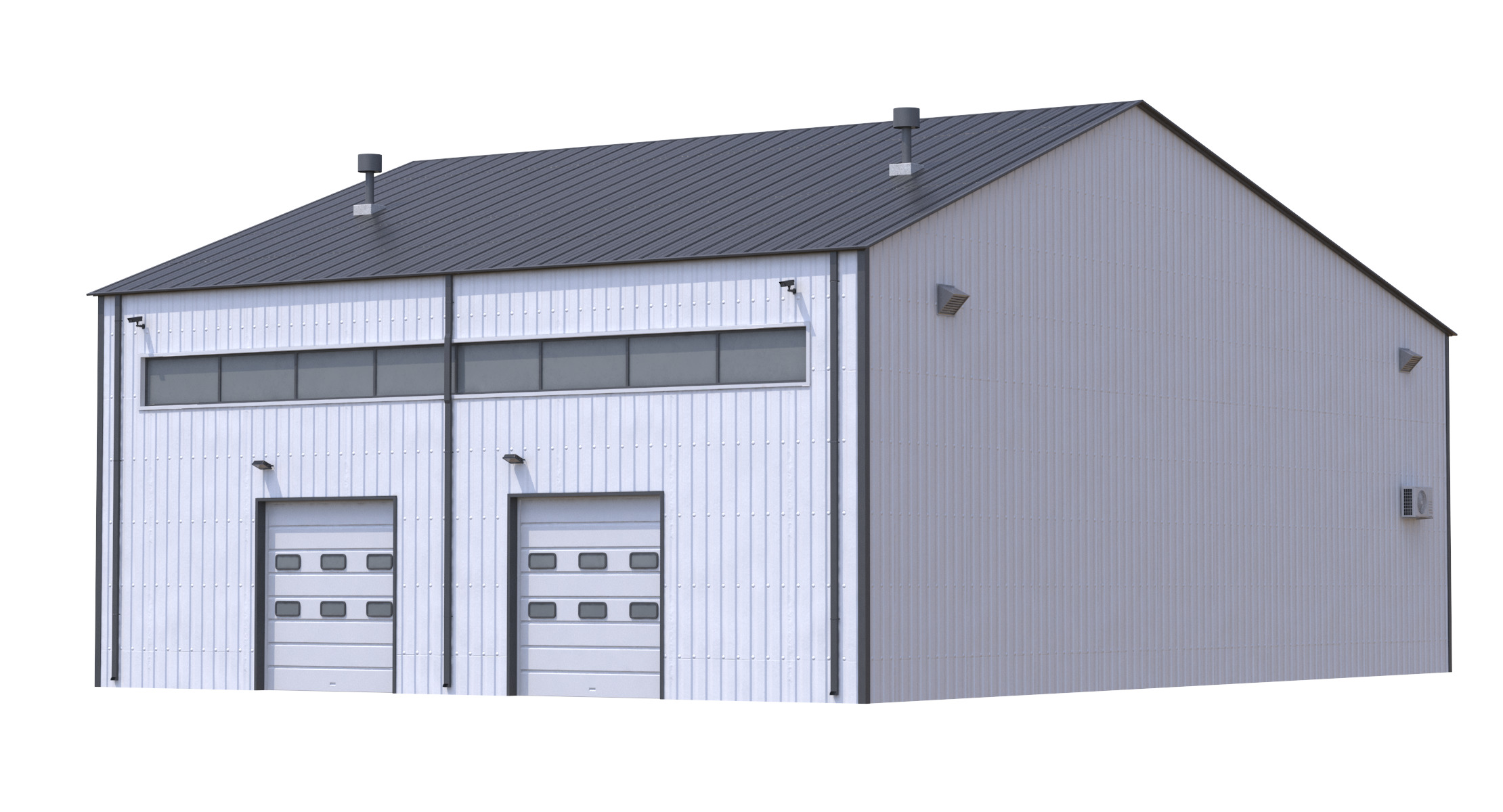 Industrial Building 13 Low-poly 3D model_2