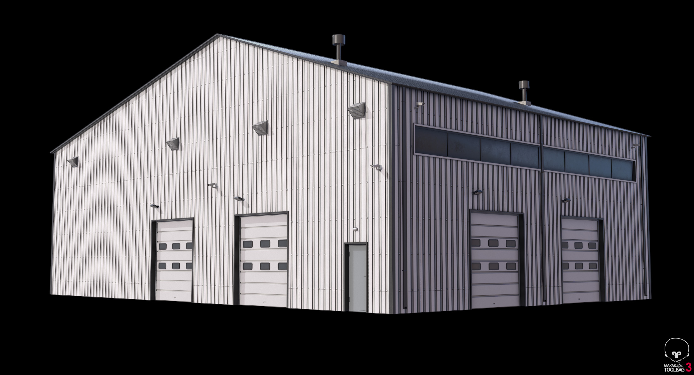Industrial Building 13 Low-poly 3D model_11
