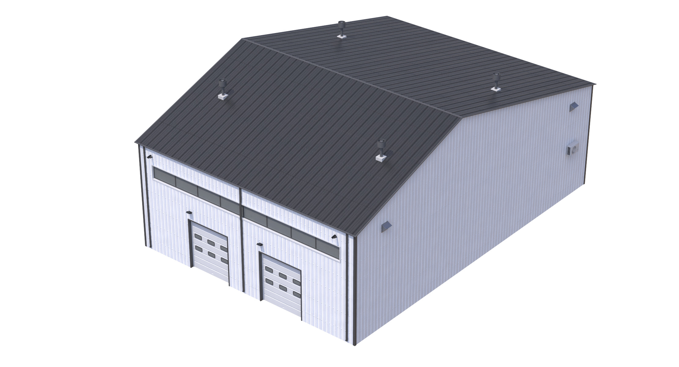 Industrial Building 13 Low-poly 3D model_4