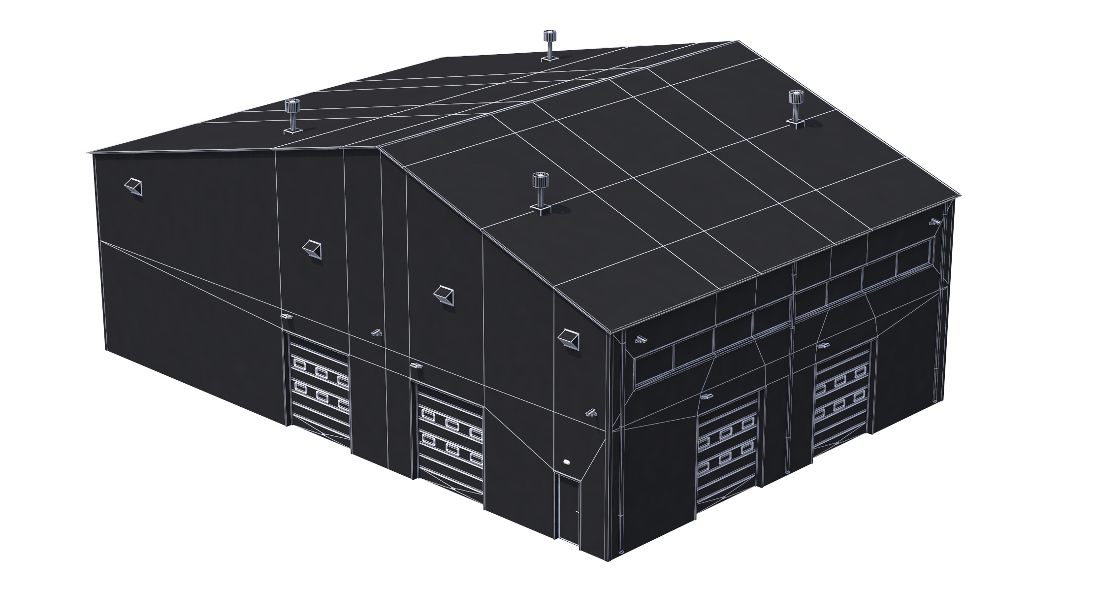 Industrial Building 13 Low-poly 3D model_6