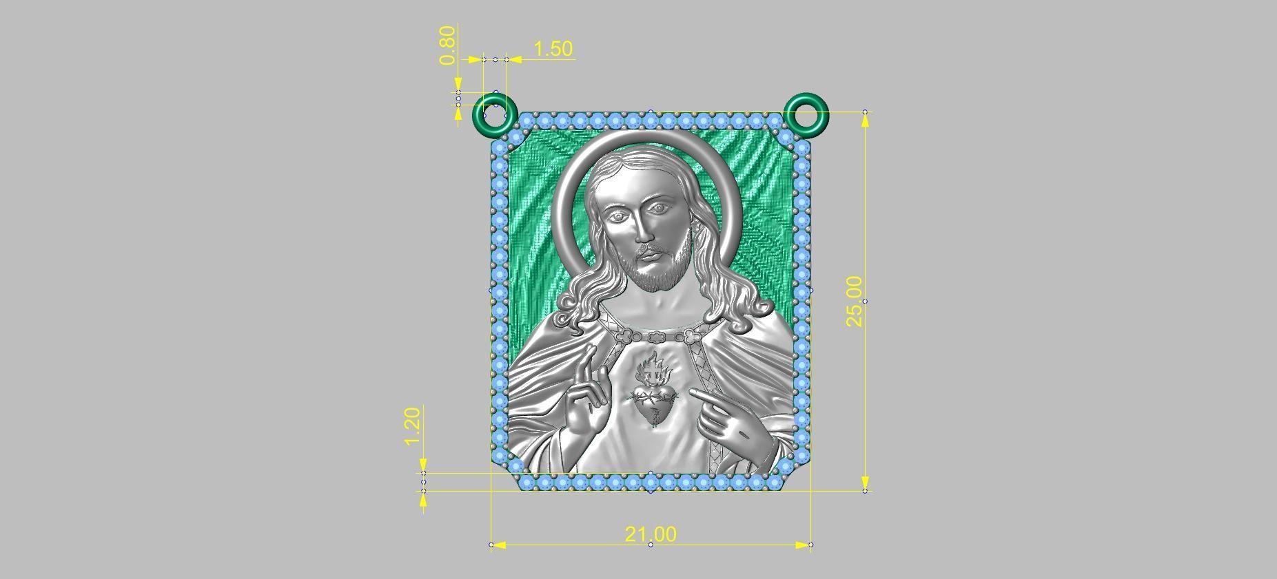 Jesus Scapular 3D print model_10