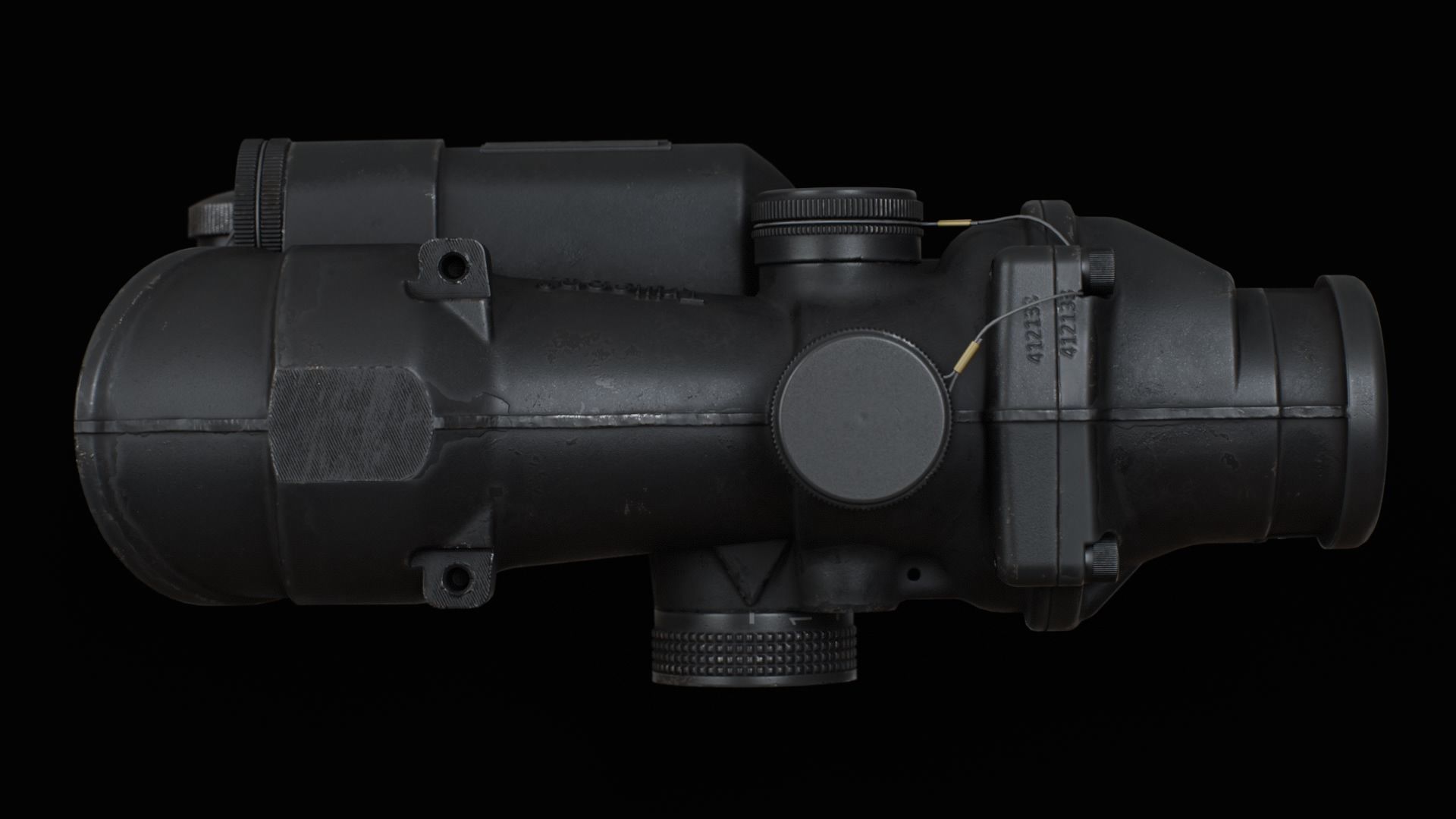 Trijicon ACOG4X32 LED Low-poly 3D model_5