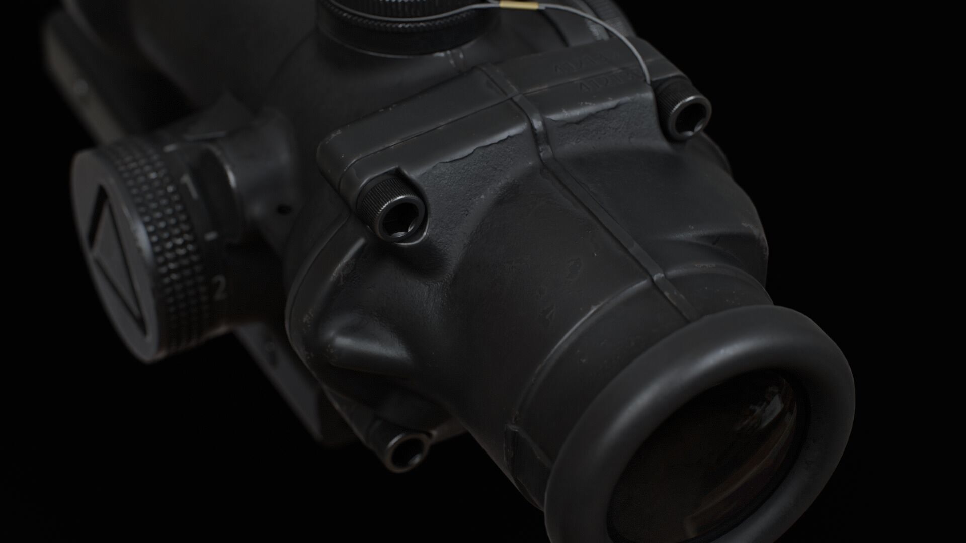 Trijicon ACOG4X32 LED Low-poly 3D model_8