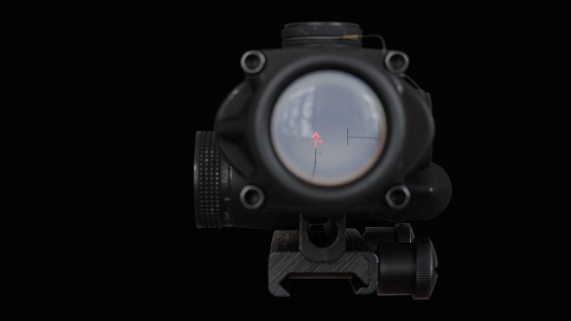 Trijicon ACOG4X32 LED Low-poly 3D model_10