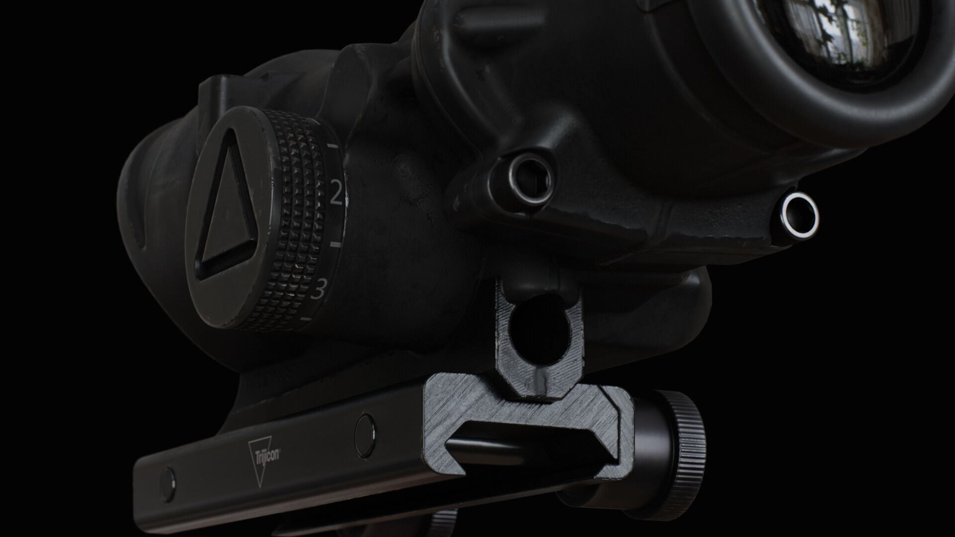 Trijicon ACOG4X32 LED Low-poly 3D model_13
