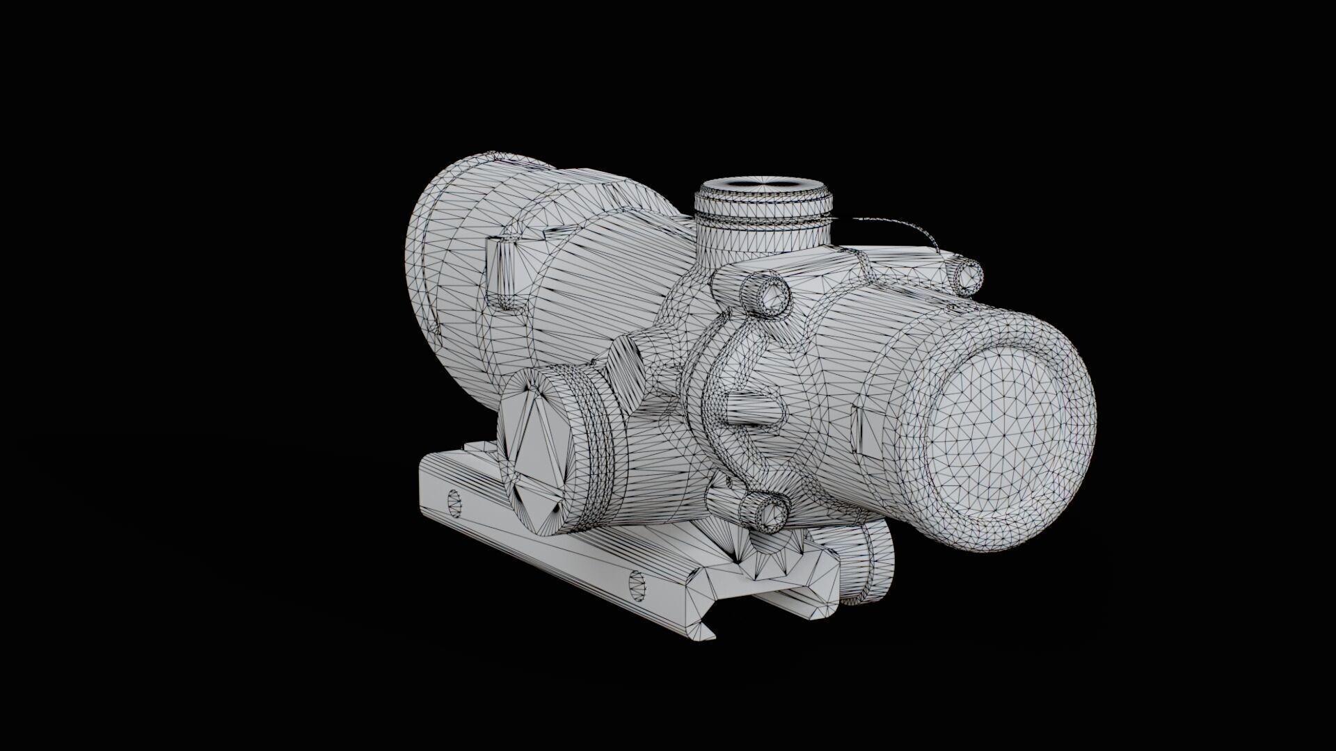 Trijicon ACOG4X32 LED Low-poly 3D model_16