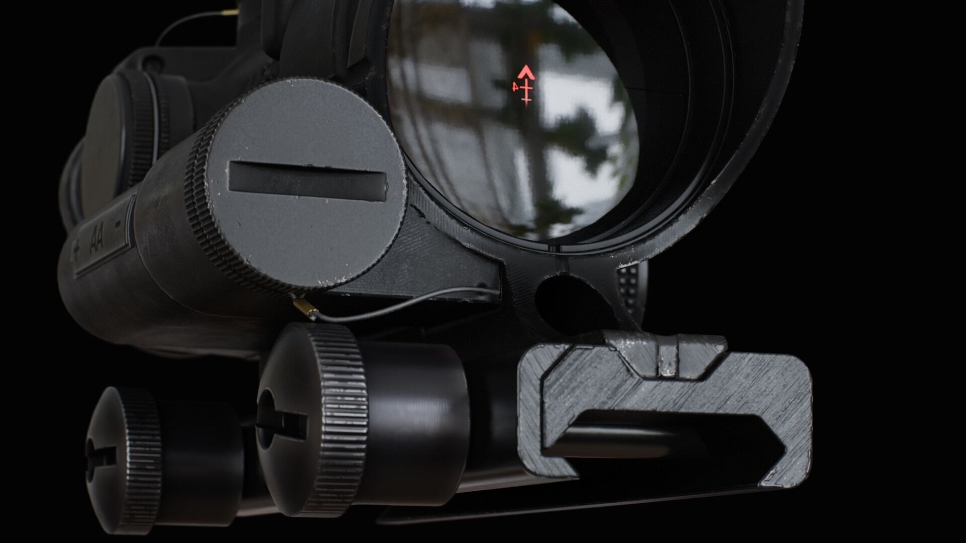 Trijicon ACOG4X32 LED Low-poly 3D model_12