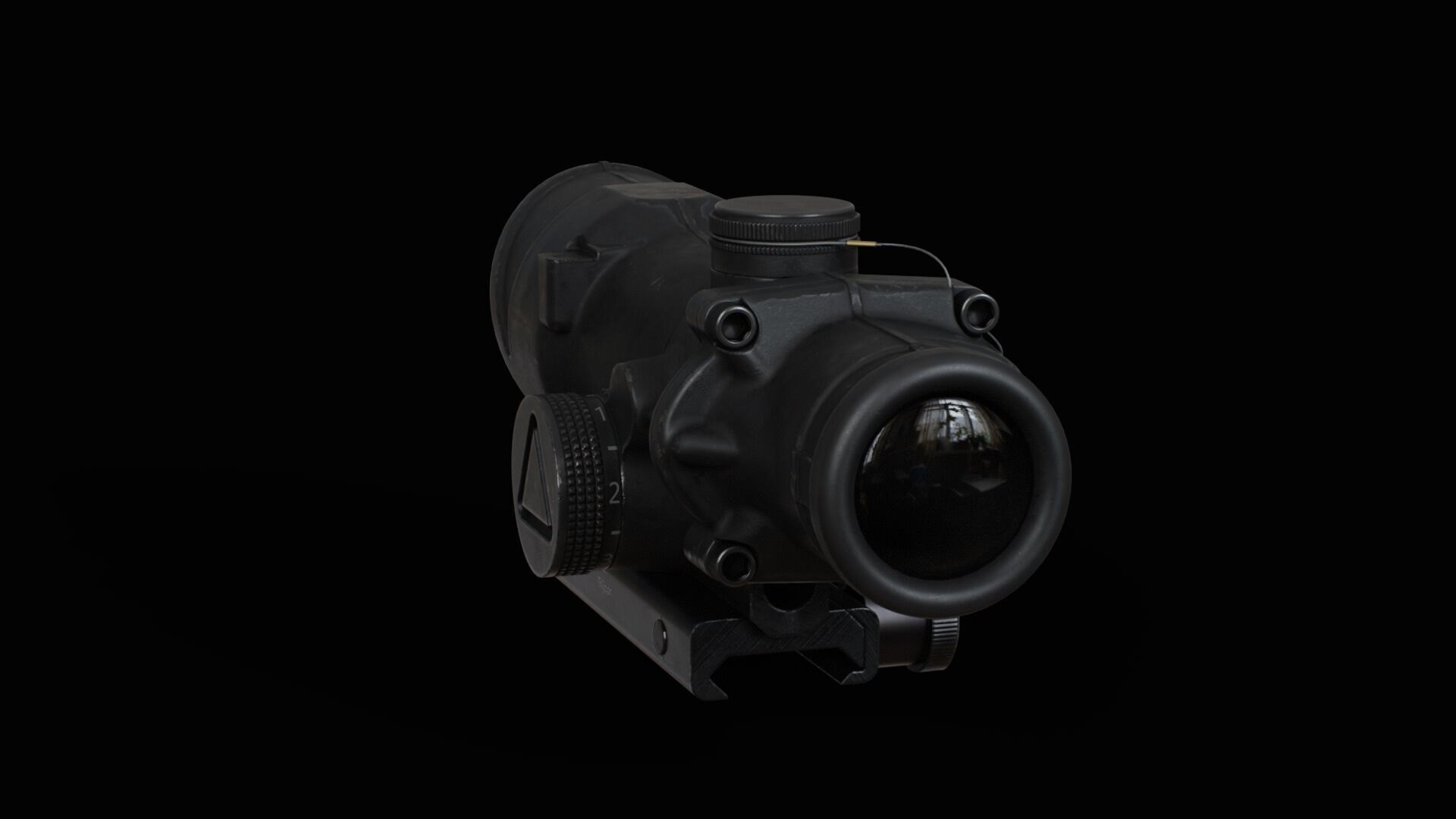Trijicon ACOG4X32 LED Low-poly 3D model_2