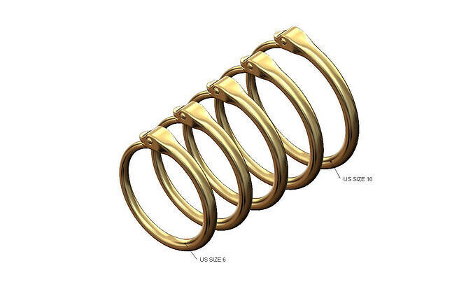 Minimalist eternity serpent US sizes 6to10 3D print model