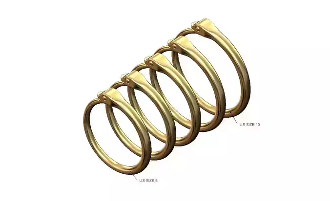 Minimalist eternity serpent US sizes 6to10