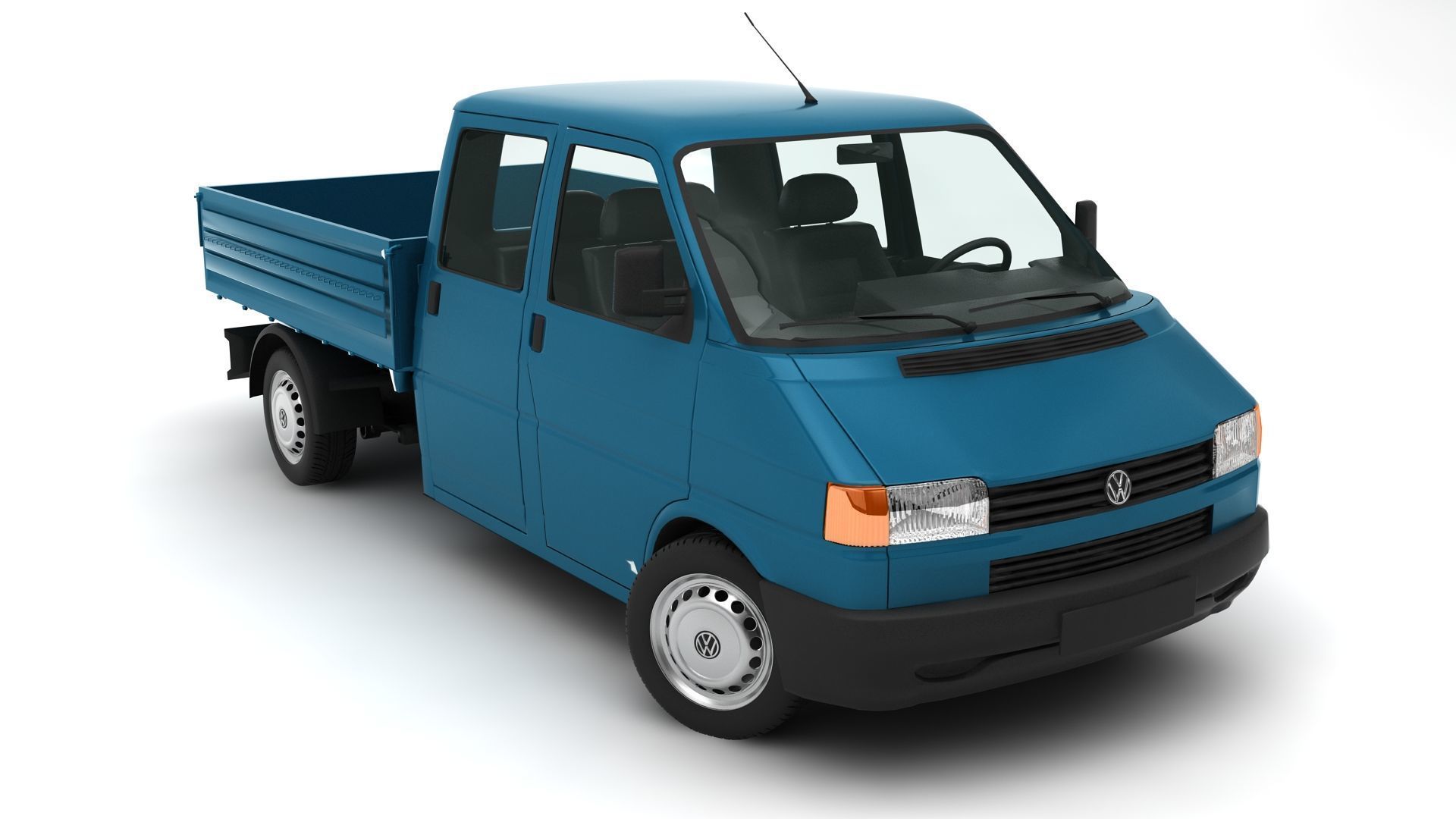 volkswagen transporter pick up 3D model_6